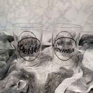Halloween Cups Set of 2 Spooky Plastic Drinkware
